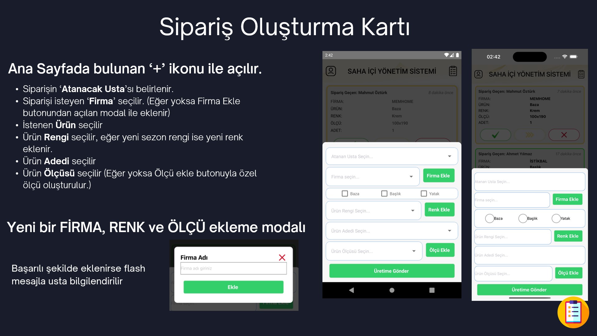 Saha İçi Yönetim Sistemi 5
